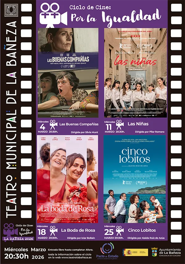 tmlb CINE IGUALDAD2026 ciclo tcktTeatro Municipal La Bañeza