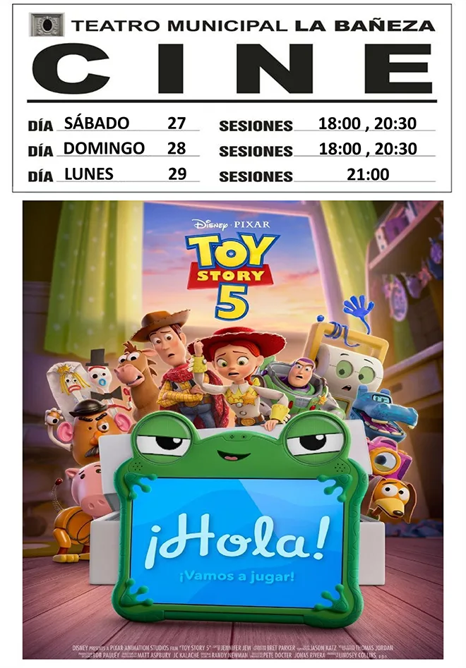 HORARIO TOY STORY 5 copiaTeatro Municipal La Bañeza